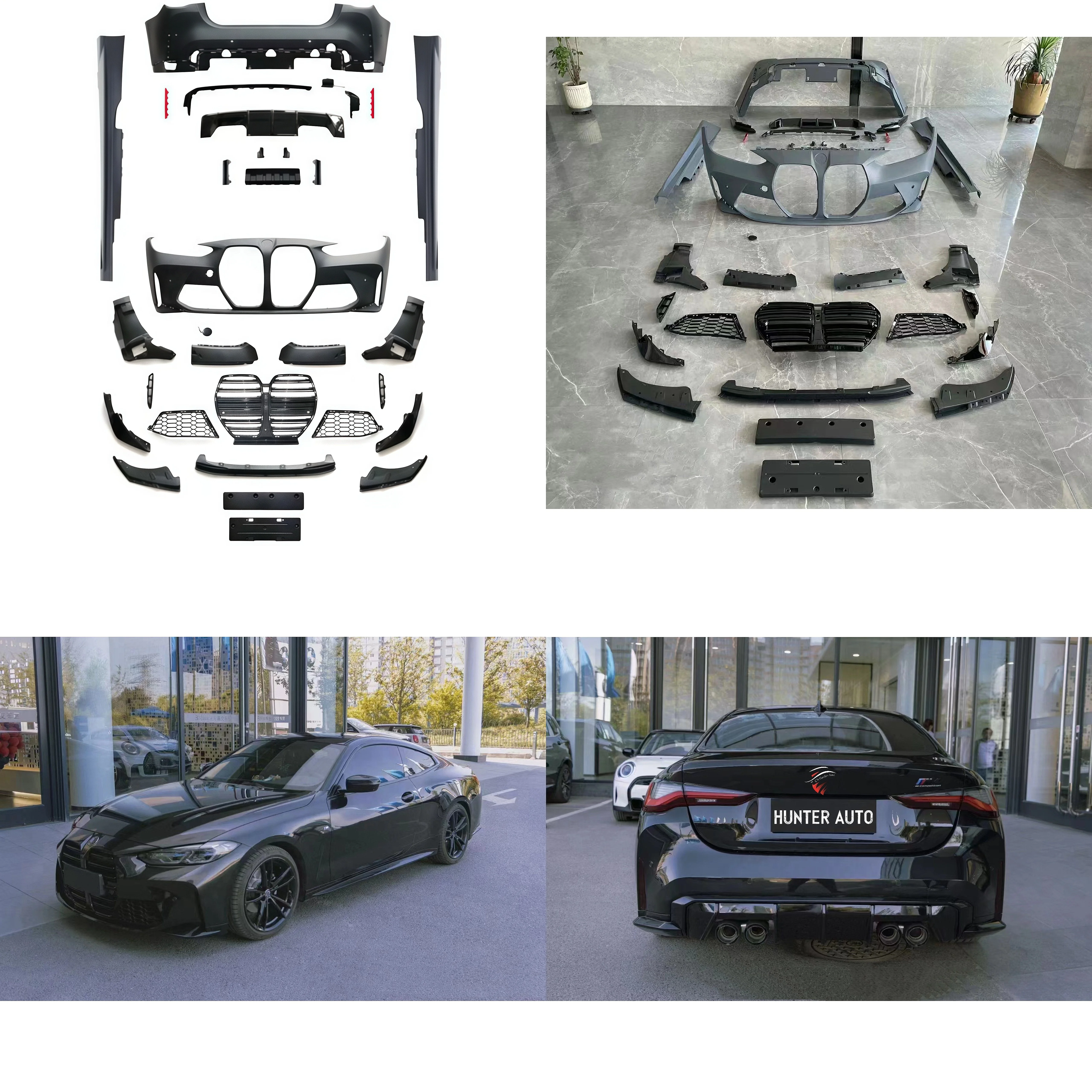 New M4 Full Bodykit for BMW G22 G23 4 Series Front Rear Bumper Side Skirt
New M4 Full Bodykit for BMW G22 G23 4 Series Front Rear Bumper Side Skirt