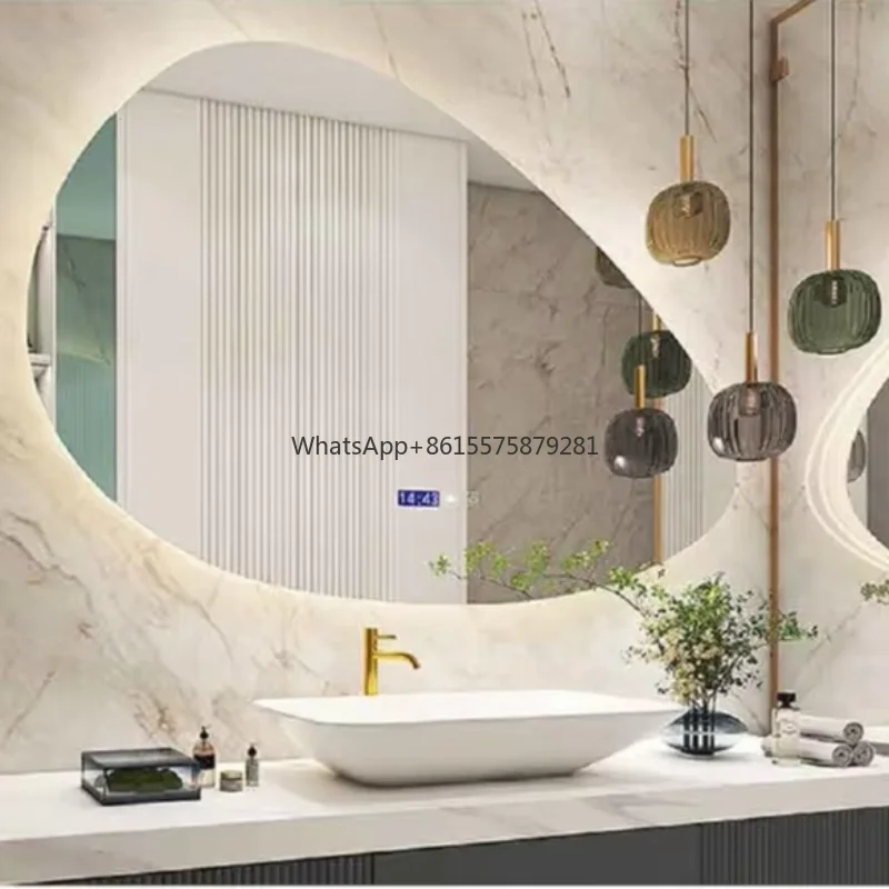 Professional Popular Design Custom Irregular Shape Asymmetrical Smart Bathroom Art Mirror
Professional Popular Design Custom Irregular Shape Asymmetrical Smart Bathroom Art Mirror