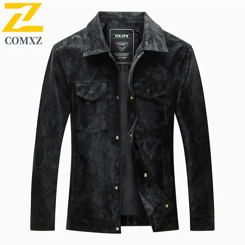 COMXZ Stand Collar Men Leather Jacket Fashion Business Casual Lightweight Motorcycle Jackets Outdoor Work Windproof Autumn Coat
COMXZ Stand Collar Men Leather Jacket Fashion Business Casual Lightweight Motorcycle Jackets Outdoor Work Windproof Autumn Coat