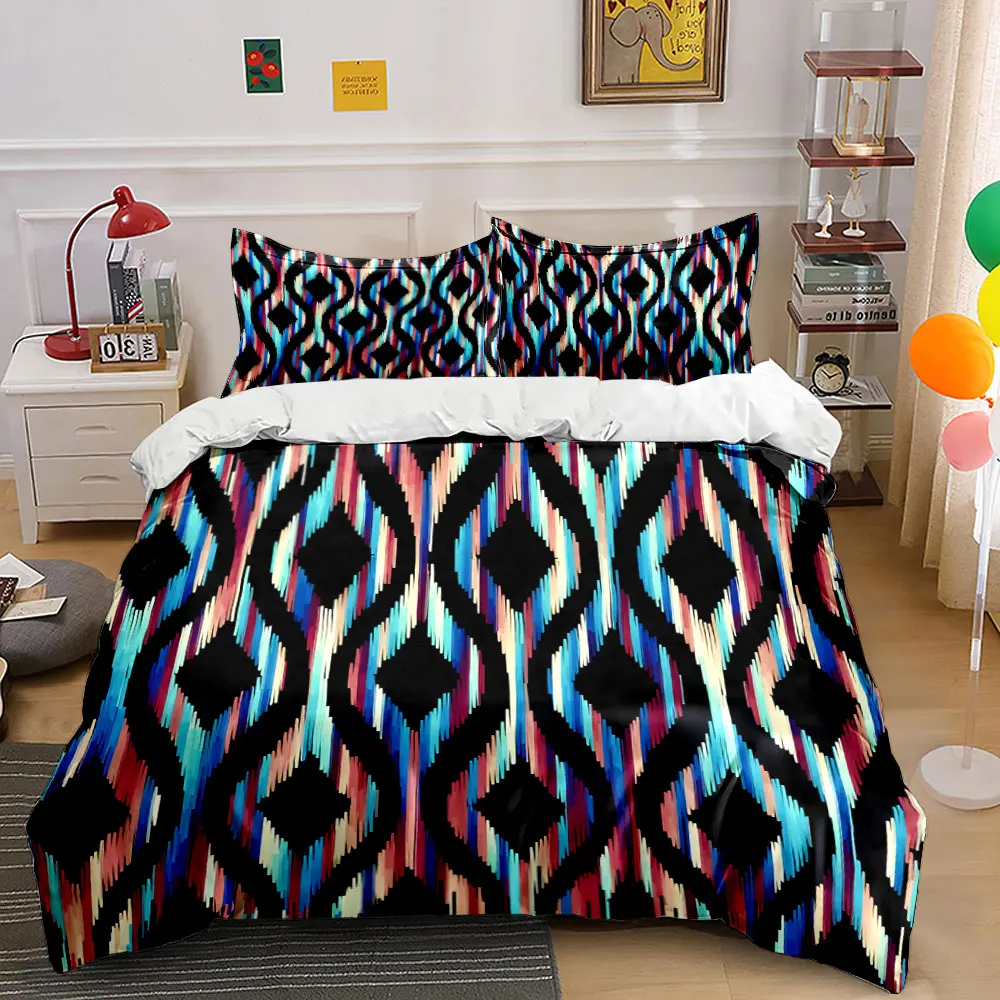 Colorful Wavy Geometric Pattern Print Soft Comfortable Duvet Cover Bedding Set Included 1*Duvet Cover 2*Pillowcases Luxury Gift
Colorful Wavy Geometric Pattern Print Soft Comfortable Duvet Cover Bedding Set Included 1*Duvet Cover 2*Pillowcases Luxury Gift