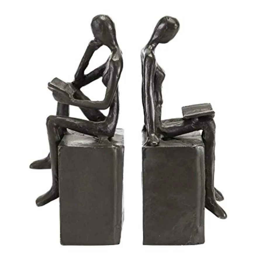 Danya B. Metal Art Shelf Decor - Decorative Cast Iron Bookend Set - Man and Woman Reading on a Block
Danya B. Metal Art Shelf Decor - Decorative Cast Iron Bookend Set - Man and Woman Reading on a Block