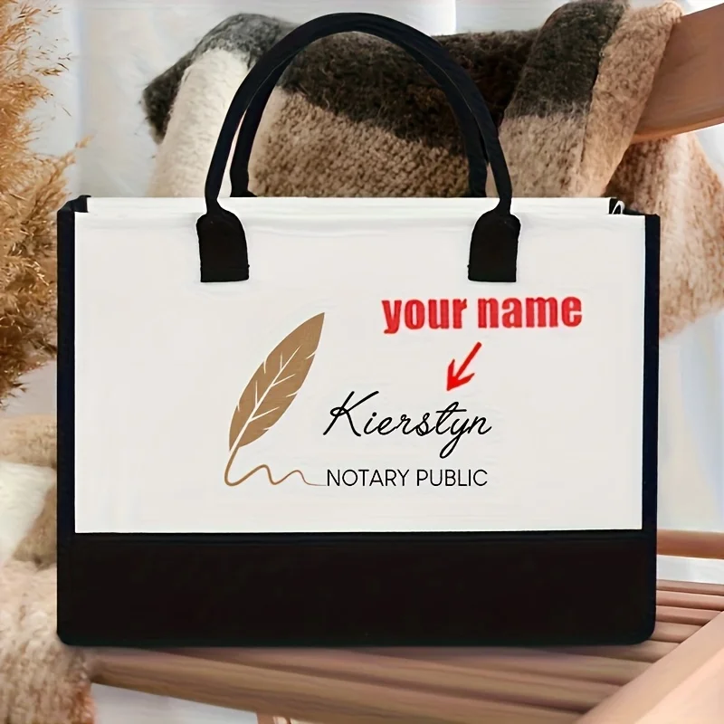 Personalized Notary Public Tote Bag Custom Name Quill Pen Print Reusable Shoulder Bag Gift For Notary Professionals
Personalized Notary Public Tote Bag Custom Name Quill Pen Print Reusable Shoulder Bag Gift For Notary Professionals