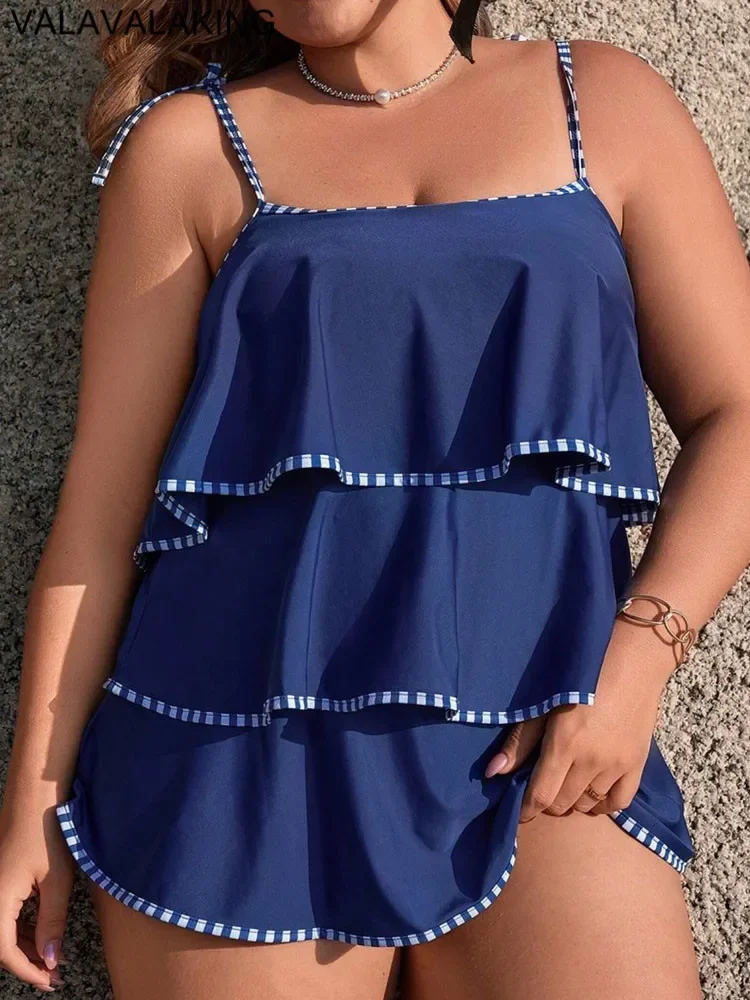 2025 Strapped 2 Piece Plus Size Tankini Set Women Solid Ruffle Large Big Swimsuit Beach Lady Swimwear Chubby Curvy Bathing Suit
2025 Strapped 2 Piece Plus Size Tankini Set Women Solid Ruffle Large Big Swimsuit Beach Lady Swimwear Chubby Curvy Bathing Suit