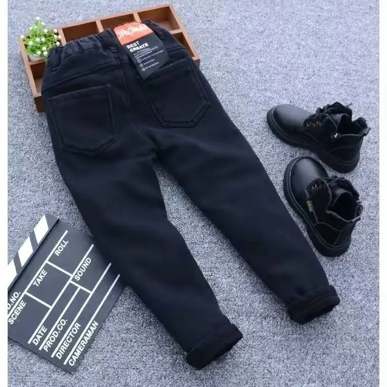Boys Plus Velvet Jeans 2024 New Baby Kids Denim Pants Thicken Winter Warm Cashmere Children Korean Style Boy's Trendy Trousers
Boys Plus Velvet Jeans 2024 New Baby Kids Denim Pants Thicken Winter Warm Cashmere Children Korean Style Boy's Trendy Trousers
