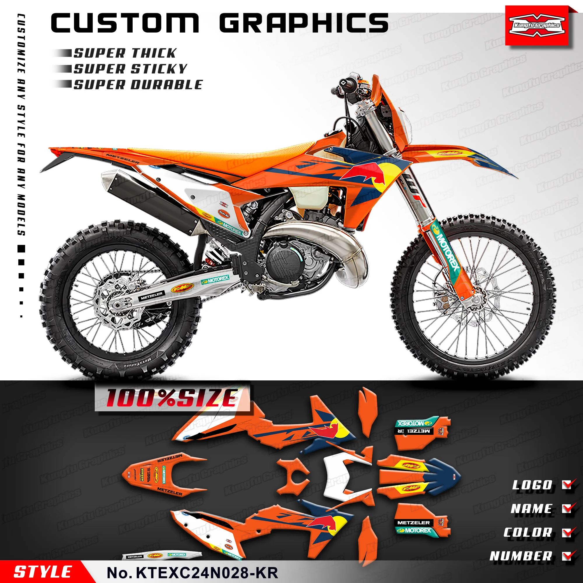 Графический комплект KUNGFU GRAPHICS, прочная наклейка для KTM 150 250 300 350 450 500 EXC EXC-F XC-W XCW XCF-W 2024 2025, KTEXC24N028-KR
Графический комплект KUNGFU GRAPHICS, прочная наклейка для KTM 150 250 300 350 450 500 EXC EXC-F XC-W XCW XCF-W 2024 2025, KTEXC24N028-KR