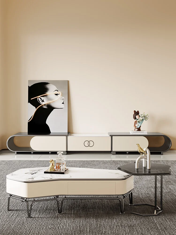 Modern minimalist rock panel with advanced artistic sense, living room, household coffee table, TV cabinet
Modern minimalist rock panel with advanced artistic sense, living room, household coffee table, TV cabinet