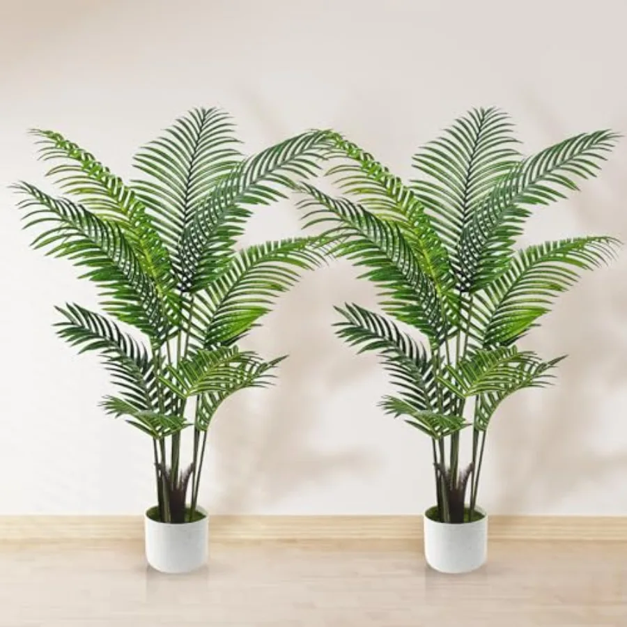 Artificial Palm Tree 4FT Fake Tree with White Tall Planter 2 Pack Faux Tropical Areca Floor Plant in Pot Artificial Silk Plant
Artificial Palm Tree 4FT Fake Tree with White Tall Planter 2 Pack Faux Tropical Areca Floor Plant in Pot Artificial Silk Plant