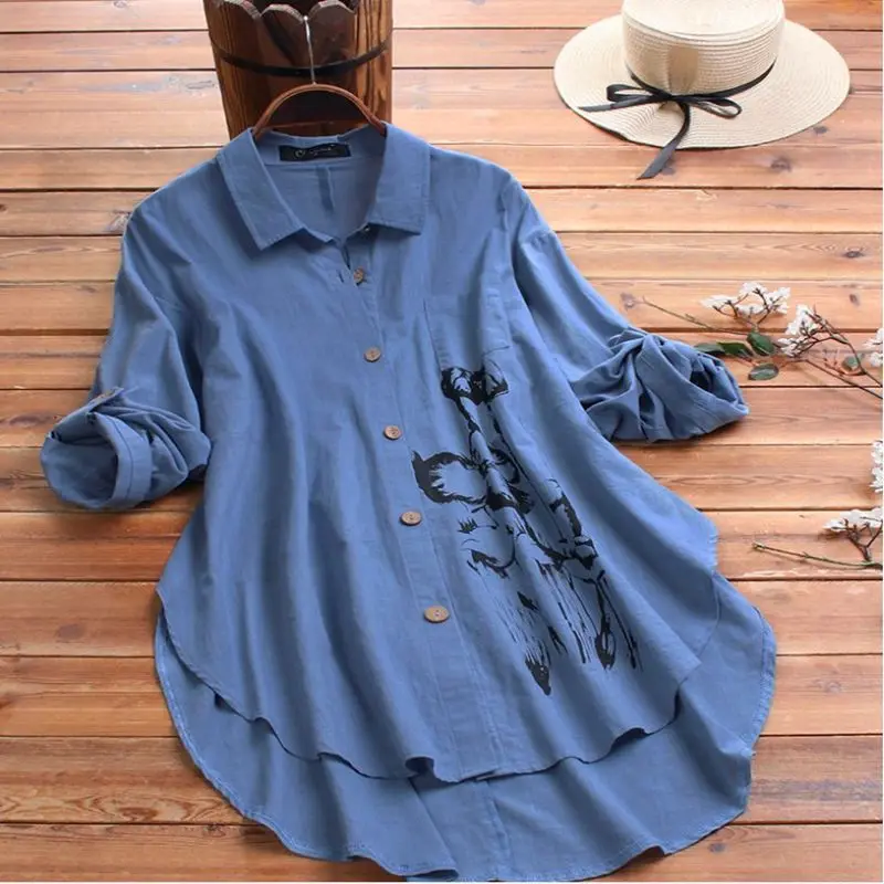 Autumn new plus size ladies cotton and linen casual shirt 5XL fashion lapel irregular printed long sleeve shirt.
Autumn new plus size ladies cotton and linen casual shirt 5XL fashion lapel irregular printed long sleeve shirt.