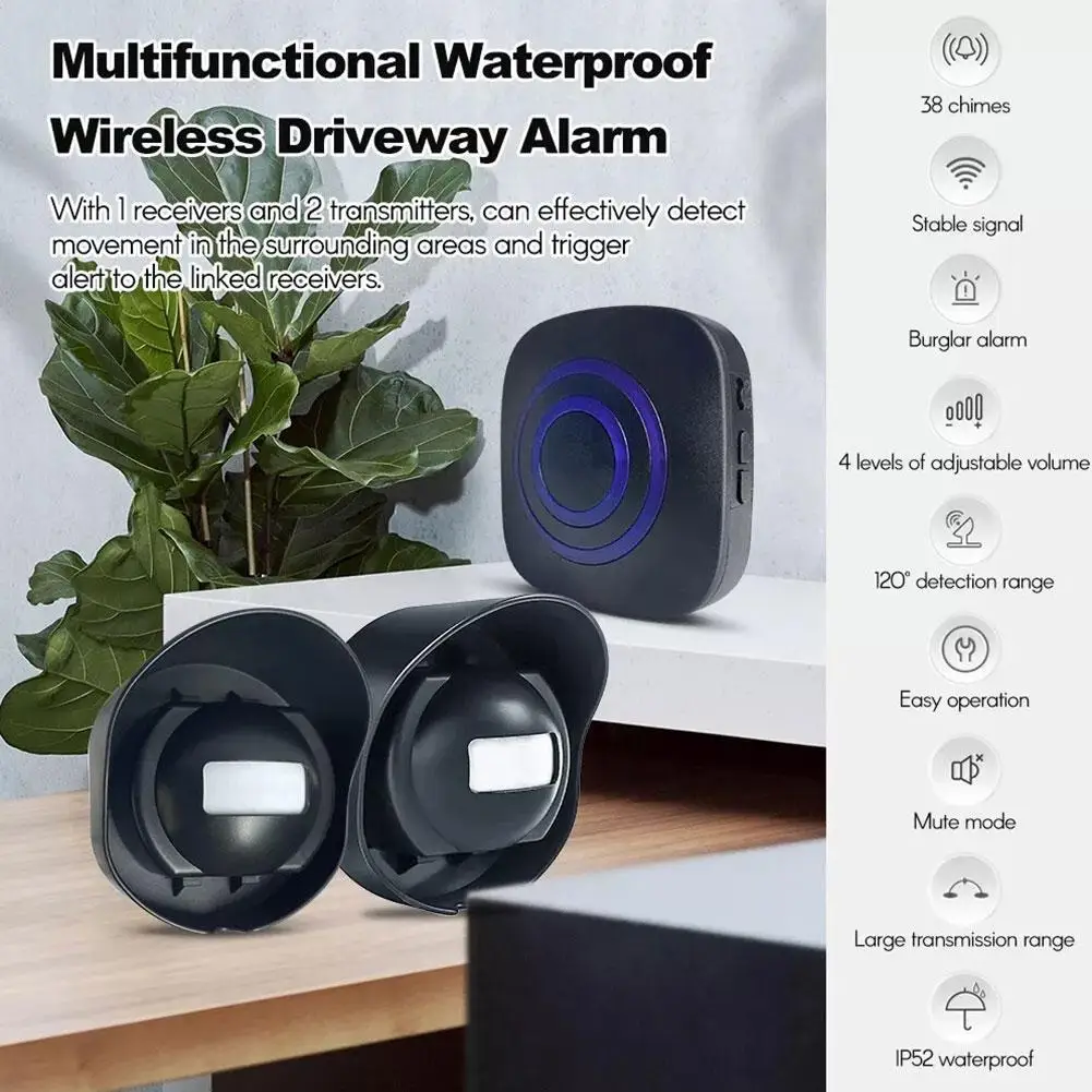 Upgrade Driveway Alarm Wireless Outside Weatherproof, Outdoor Motion Alarm with PIR Motion Sensor C5G3
Upgrade Driveway Alarm Wireless Outside Weatherproof, Outdoor Motion Alarm with PIR Motion Sensor C5G3