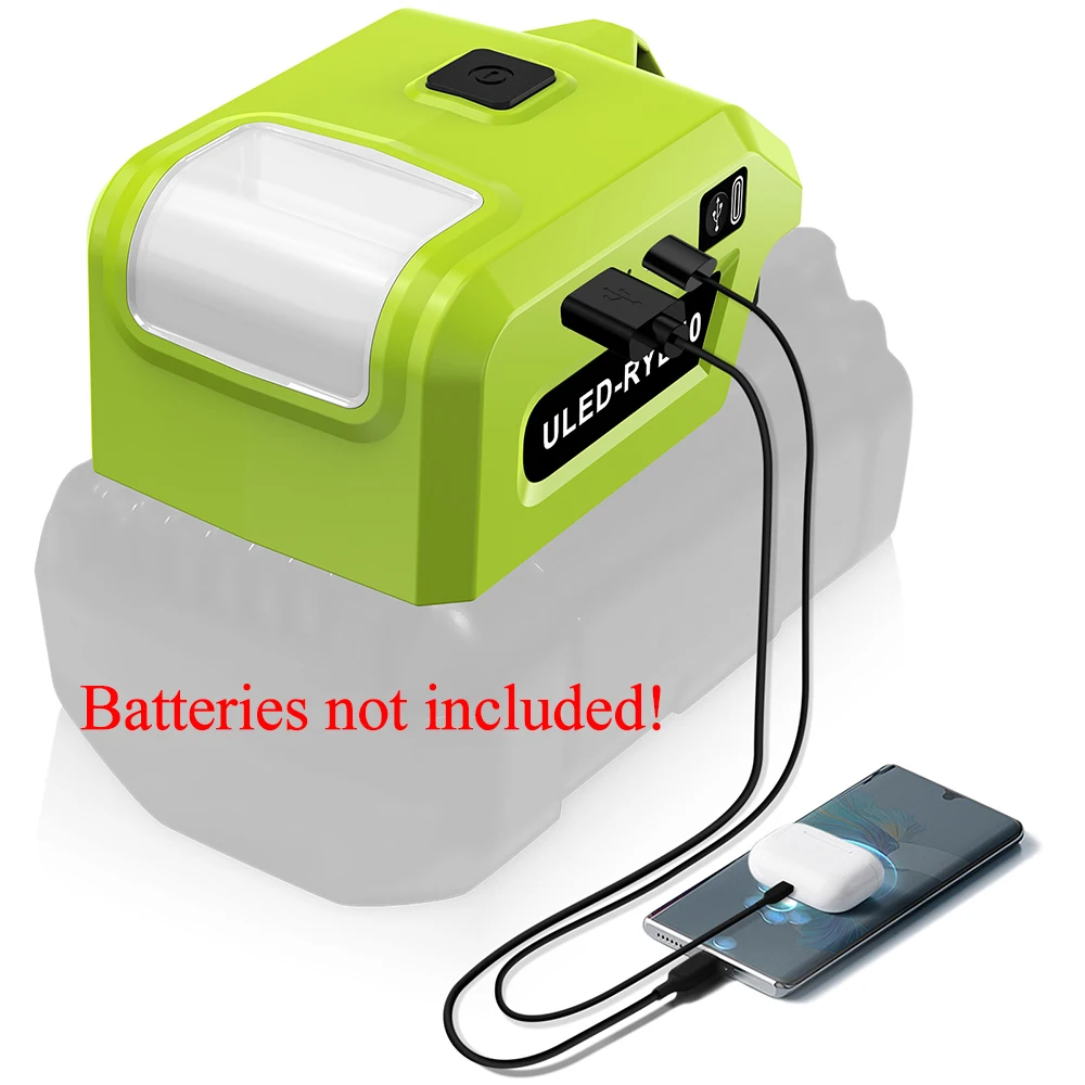 Battery Accessories for Ryobi 40V Li-ion Battery USB Type-C Charger Power Bank Adapter 5W LED Work Light OP4040 OP4050 OP4050A
Battery Accessories for Ryobi 40V Li-ion Battery USB Type-C Charger Power Bank Adapter 5W LED Work Light OP4040 OP4050 OP4050A