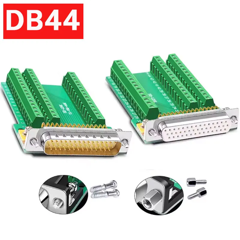 1Pcs Welding-free HDB44 Connector Adapter 3 Rows DB 44 Pin Male Female Connectors P pin Plug db44 Transfer Terminal Board
1Pcs Welding-free HDB44 Connector Adapter 3 Rows DB 44 Pin Male Female Connectors P pin Plug db44 Transfer Terminal Board