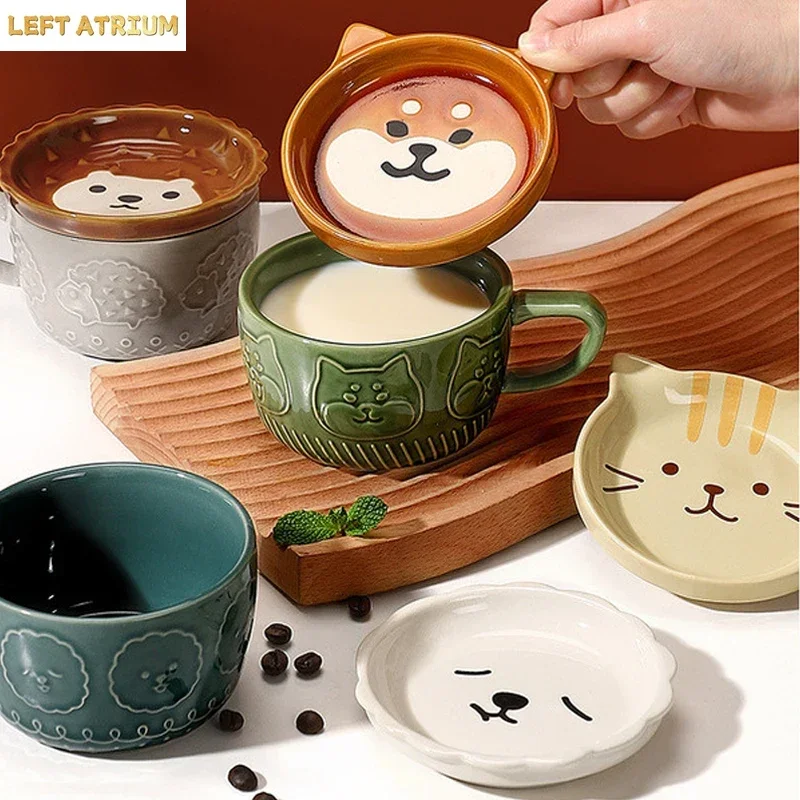 Creative Mug Cute Cartoon Animal Ceramic Mug with Lid Coffee Cup Breakfast Milk Cup Living Room Coffee Table Drinking Utensils
Creative Mug Cute Cartoon Animal Ceramic Mug with Lid Coffee Cup Breakfast Milk Cup Living Room Coffee Table Drinking Utensils