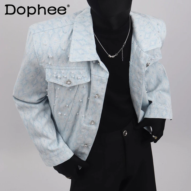 Men's 2025 Spring Autumn New High-end Fashion Denim Jackets Loose Trendy Men's Chic Jacket Male Handsome Long Sleeve Denim Coats
Men's 2025 Spring Autumn New High-end Fashion Denim Jackets Loose Trendy Men's Chic Jacket Male Handsome Long Sleeve Denim Coats
