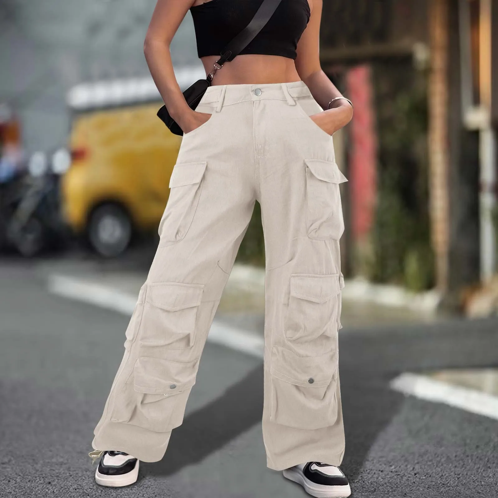 New Long Pants Women's Clothing Multi Pocket Stacked Pants Hip Hop Trendy Sports Pants Loose Women's Casual Street Pants Femme
New Long Pants Women's Clothing Multi Pocket Stacked Pants Hip Hop Trendy Sports Pants Loose Women's Casual Street Pants Femme