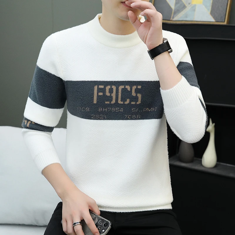 Men's Slim Fit High Ne Knit Sweater Thiened Warm Base Layer Casual Sle Color Blo Design Polyester Fiber Long Sve
Men's Slim Fit High Ne Knit Sweater Thiened Warm Base Layer Casual Sle Color Blo Design Polyester Fiber Long Sve