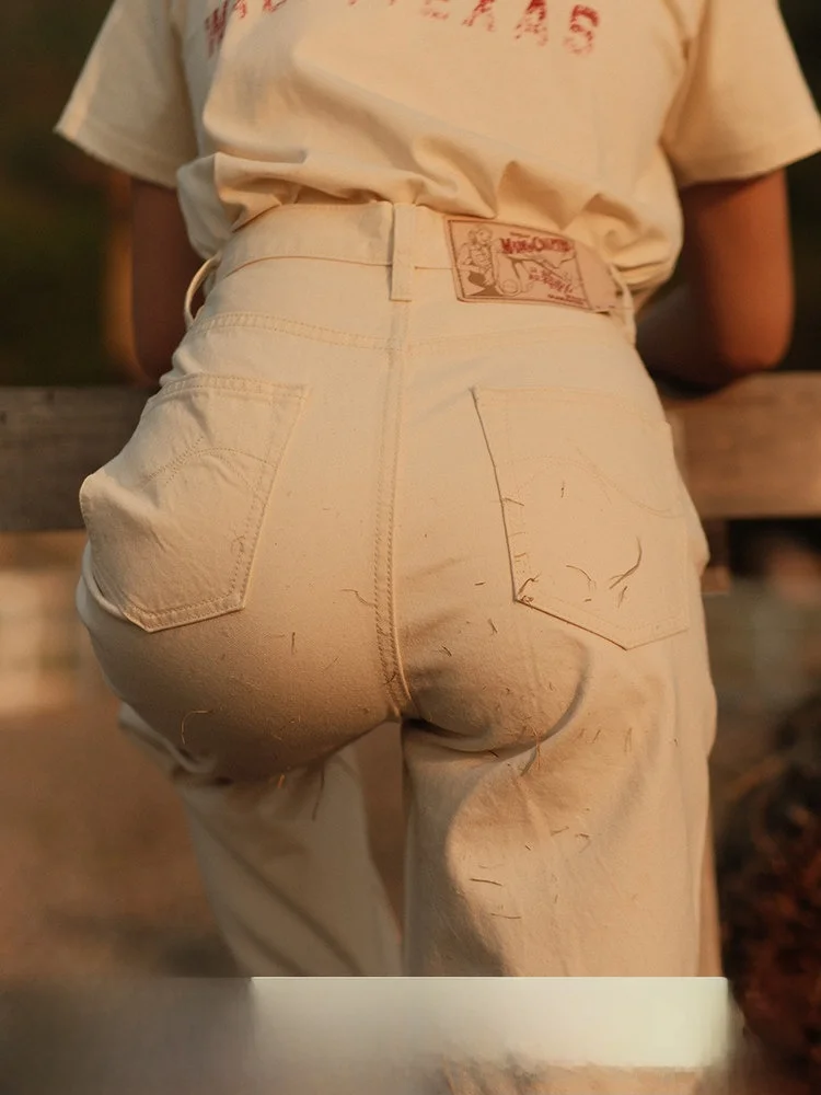 High Waist Wide Leg Denim Jeans Cotton Seed ell White Flax Texture Narrow Width Red Ear Jeans Casual Pure Color Jeans
High Waist Wide Leg Denim Jeans Cotton Seed ell White Flax Texture Narrow Width Red Ear Jeans Casual Pure Color Jeans