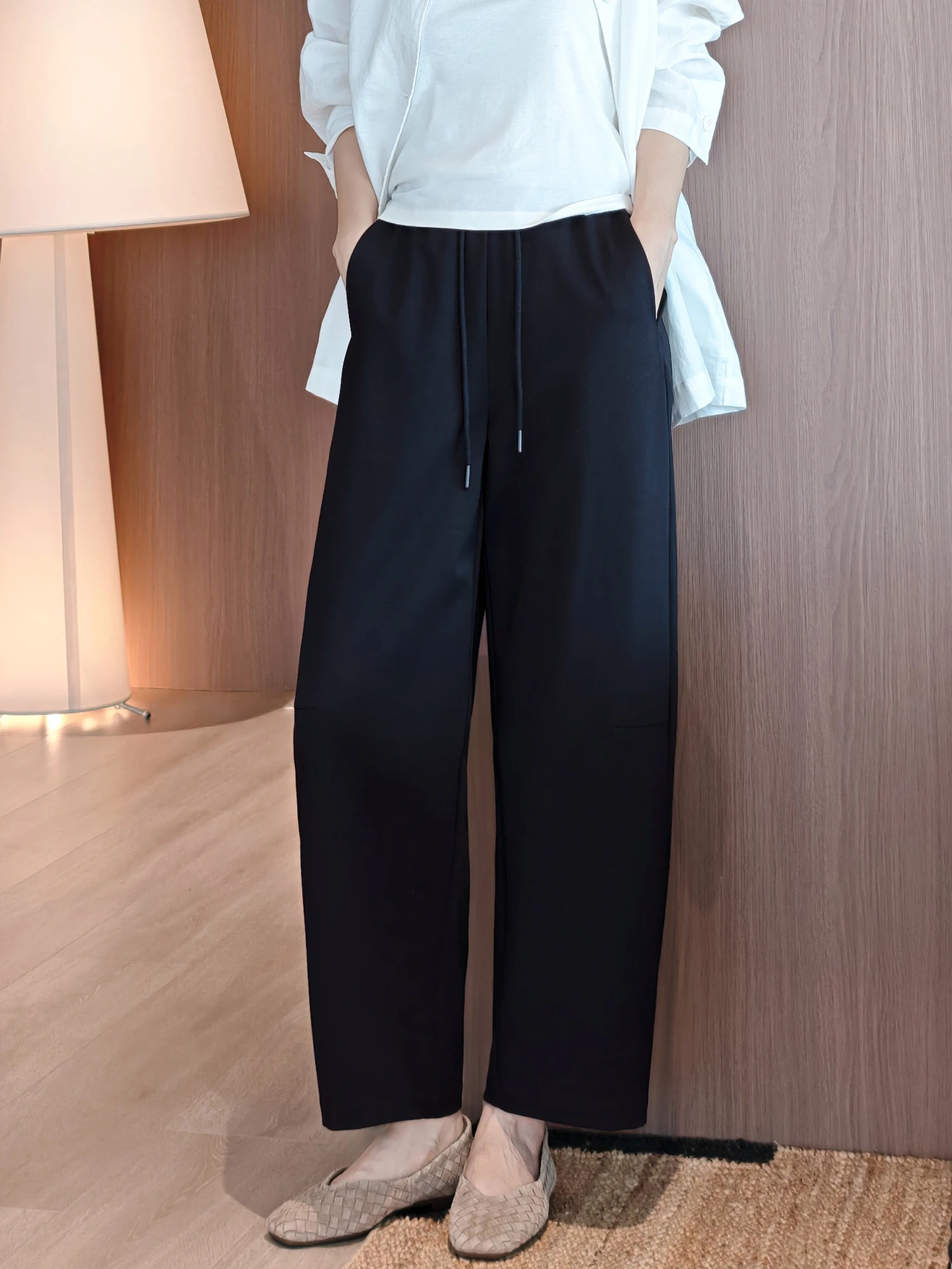 Loose High-Waist Bamboo Pants for Women Casual Black Knee-Breaking Versatile Nine-Piece Pants Cotton Polyester Spandex Blend
Loose High-Waist Bamboo Pants for Women Casual Black Knee-Breaking Versatile Nine-Piece Pants Cotton Polyester Spandex Blend