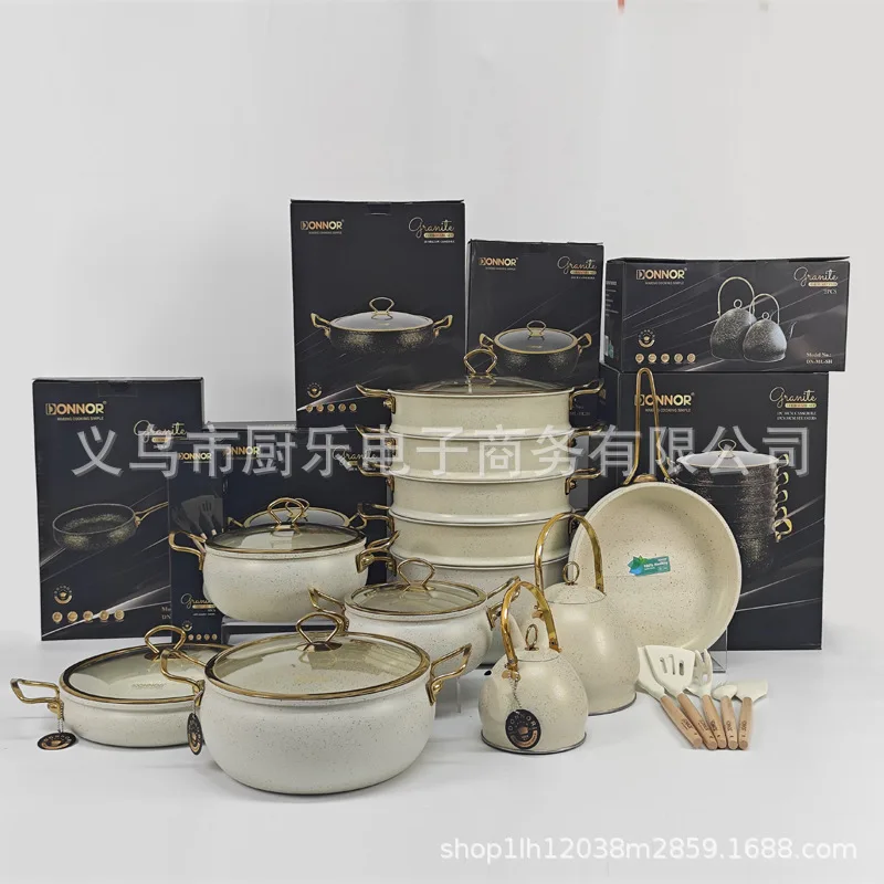 24-Piece set of inflated pots and pans for kitchen household non-stick pans for household kitchen universal pots and pans set
24-Piece set of inflated pots and pans for kitchen household non-stick pans for household kitchen universal pots and pans set