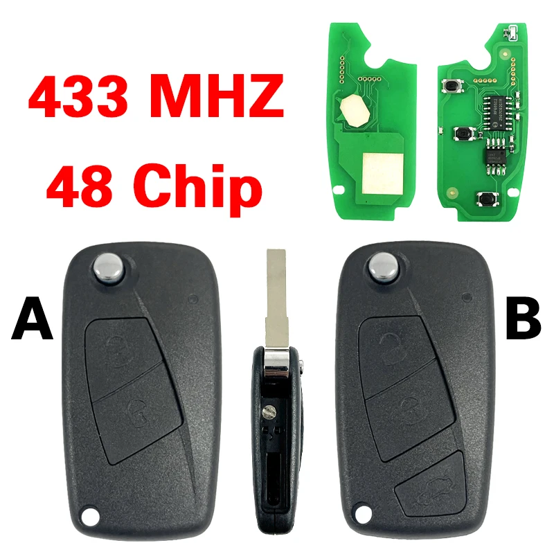 CN017047 Aftermarket 2/3 кнопки умный дистанционный ключ ID48 чип 433 МГц без ключа для Fiat Panda 2007-2012
CN017047 Aftermarket 2/3 кнопки умный дистанционный ключ ID48 чип 433 МГц без ключа для Fiat Panda 2007-2012