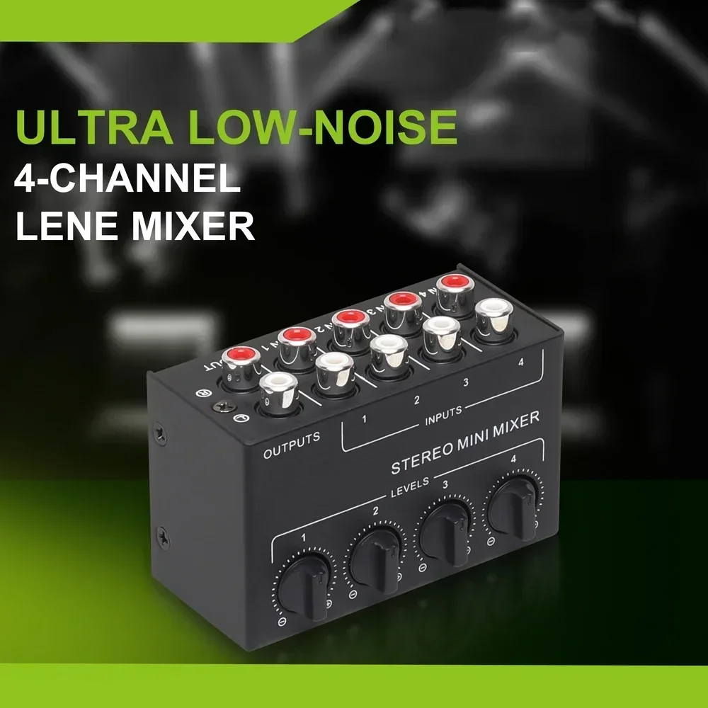 dj equipment Mini Passive Stereo Mixer RCA 4-Channel Small Audio Mixer Stereo Dispenser for Live Studio DJ Equipment
dj equipment Mini Passive Stereo Mixer RCA 4-Channel Small Audio Mixer Stereo Dispenser for Live Studio DJ Equipment