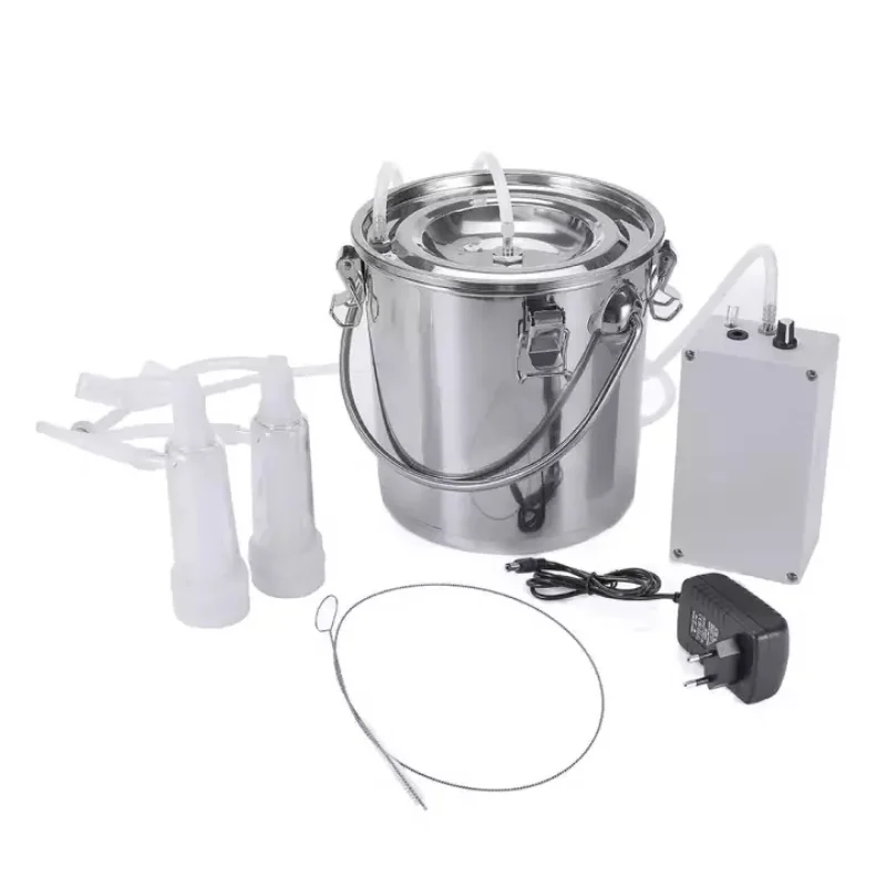 220v 5L Electric Stainless Barrel Milking Machine Farm Cow Goat Milker Impulse Type Adjustable Speed Vacuum Pump Suction
220v 5L Electric Stainless Barrel Milking Machine Farm Cow Goat Milker Impulse Type Adjustable Speed Vacuum Pump Suction
