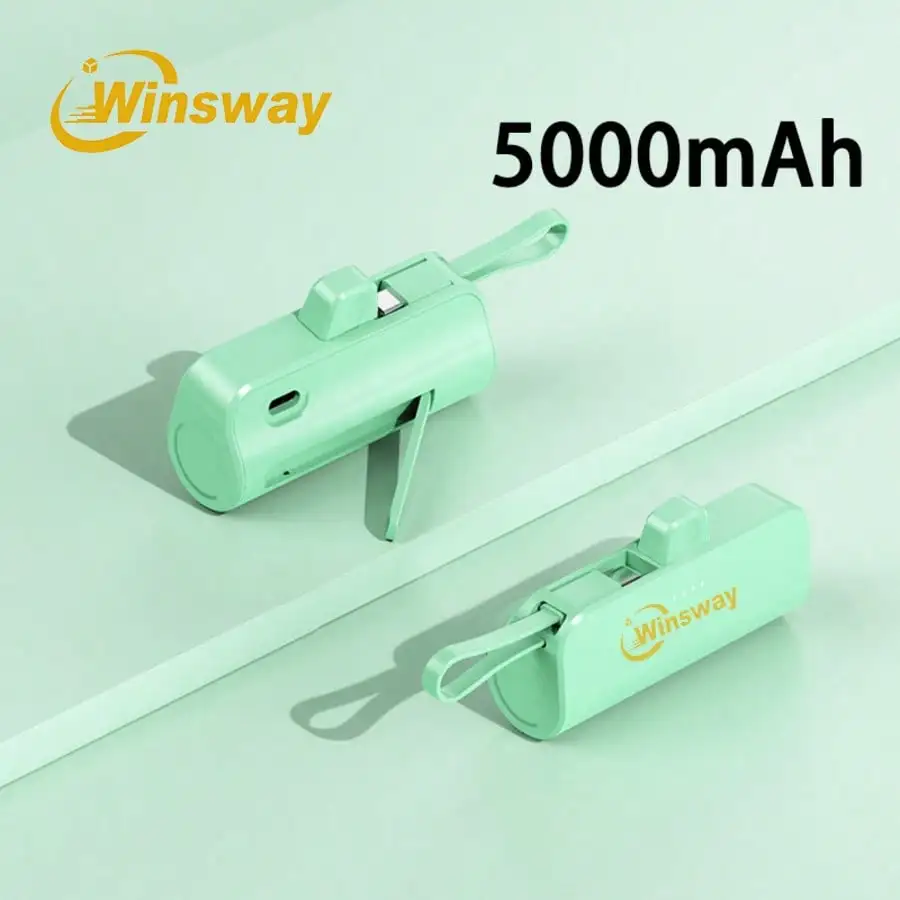 Winsway 5000mAh Portable Capsule Power Bank With Built-In Type-C Dual Interface And Mobile Phone Holder, Can Be Taken On Board. The Design Is Compact And Easy To Carry.
Winsway 5000mAh Portable Capsule Power Bank With Built-In Type-C Dual Interface And Mobile Phone Holder, Can Be Taken On Board. The Design Is Compact And Easy To Carry.