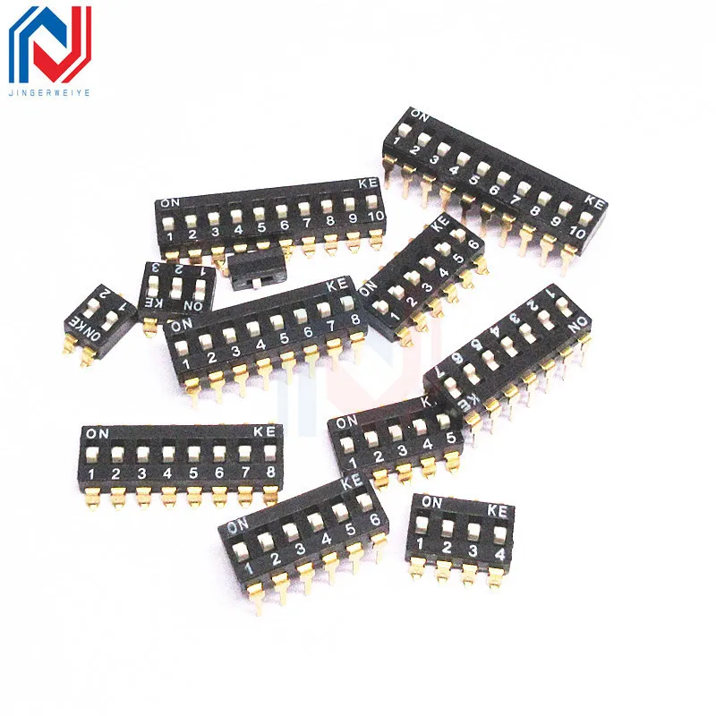 5Pcs/lot ON/KE Dip switch 2.54 Pitch 1P/2P/3P/4P/5P/6P/8P/10P Straight cutting/SMD Slide switch
5Pcs/lot ON/KE Dip switch 2.54 Pitch 1P/2P/3P/4P/5P/6P/8P/10P Straight cutting/SMD Slide switch