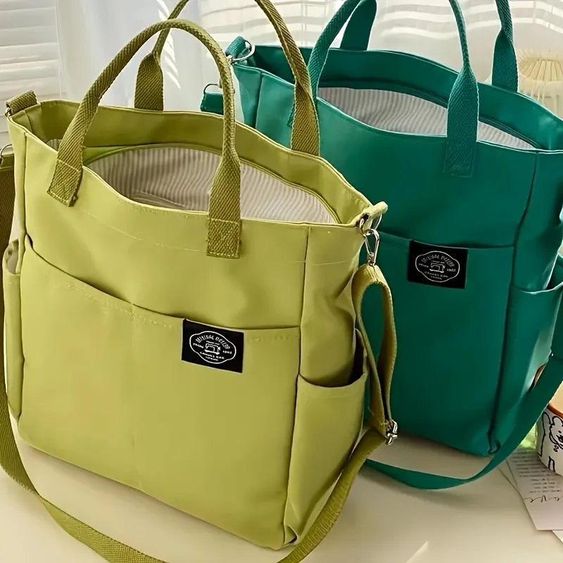 Casual Large-Capacity Shoulder Messenger Bag, Solid Color Versatile Tote Bag, Commuter Portable Handbag
Casual Large-Capacity Shoulder Messenger Bag, Solid Color Versatile Tote Bag, Commuter Portable Handbag