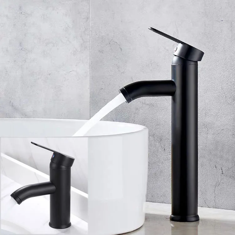 Stainless steel hot and cold faucet, European style black countertop basin, wash basin faucet, bathroom basin faucet
Stainless steel hot and cold faucet, European style black countertop basin, wash basin faucet, bathroom basin faucet
