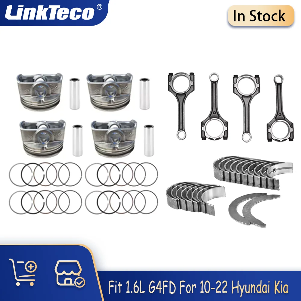 Engine Rebuilding Kit Main&Conrod Bearing Set Piston Set With Rings Conrod Fit 1.6L G4FD For 10-22 Hyundai Veloster Accent Kia
Engine Rebuilding Kit Main&Conrod Bearing Set Piston Set With Rings Conrod Fit 1.6L G4FD For 10-22 Hyundai Veloster Accent Kia