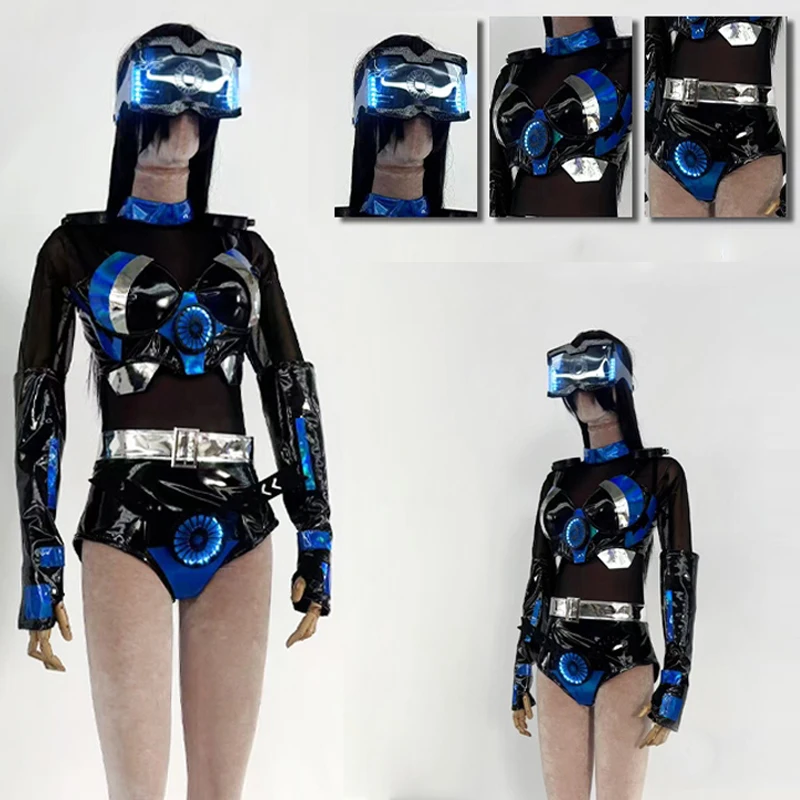 Женский костюм танцовщицы Gogo, сексуальная одежда для танцев на пилоне, технический стиль, черное сетчатое боди, очки, бар, ночной клуб, DJ Rave, наряд XS10027
Женский костюм танцовщицы Gogo, сексуальная одежда для танцев на пилоне, технический стиль, черное сетчатое боди, очки, бар, ночной клуб, DJ Rave, наряд XS10027
