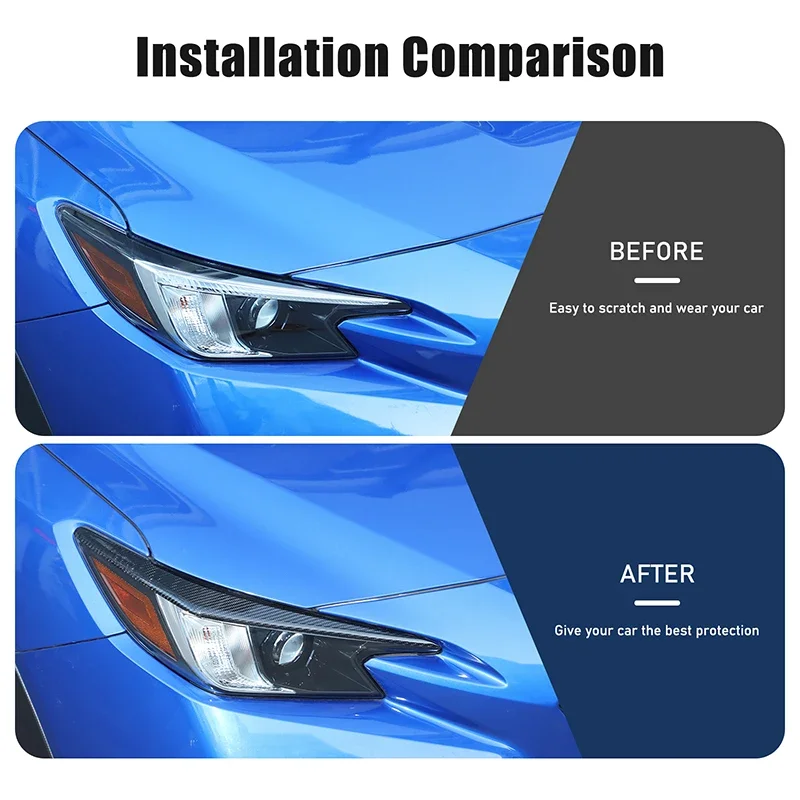 2Pcs For Subaru WRX Levorg 2022-2023 Real Carbon Fiber Car Headlight Brow Trim Sticker Car Exterior Protection Accessories
2Pcs For Subaru WRX Levorg 2022-2023 Real Carbon Fiber Car Headlight Brow Trim Sticker Car Exterior Protection Accessories