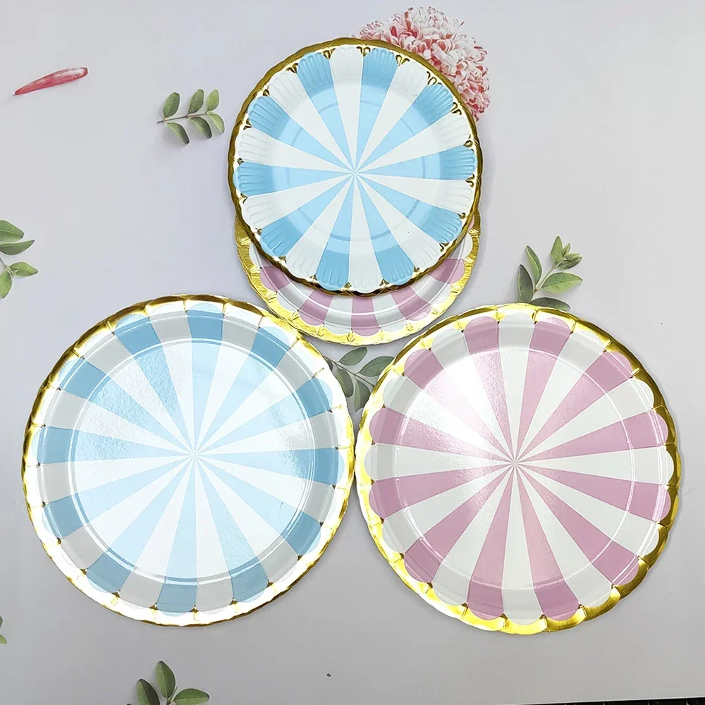 10 PCS 9 Inch Stripe Disposable Paper Eco-friendly Cardboard Diameter 23cm Gender Disclosure Party Nut Cake Plate
10 PCS 9 Inch Stripe Disposable Paper Eco-friendly Cardboard Diameter 23cm Gender Disclosure Party Nut Cake Plate