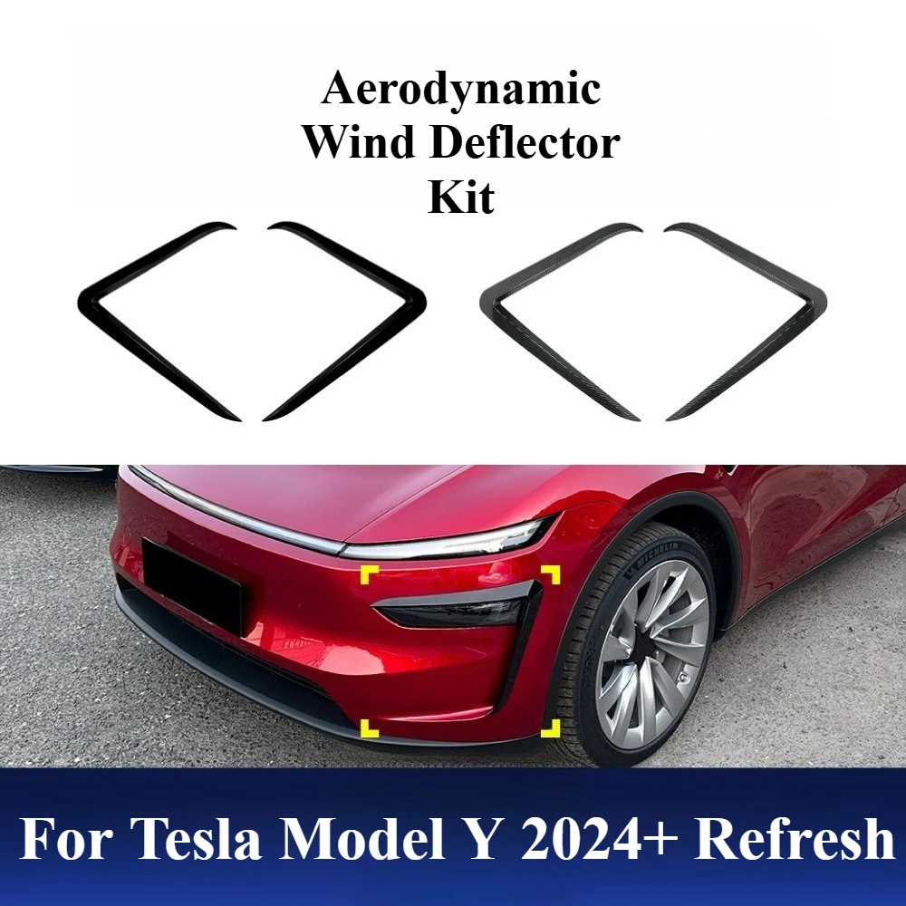 For Tesla Model Y 2024+ - Aerodynamic Wind Deflector Kit, Gloss Black ABS Front Vent Blades, OEM+ Styling Upgrade (Left+Right)
For Tesla Model Y 2024+ - Aerodynamic Wind Deflector Kit, Gloss Black ABS Front Vent Blades, OEM+ Styling Upgrade (Left+Right)