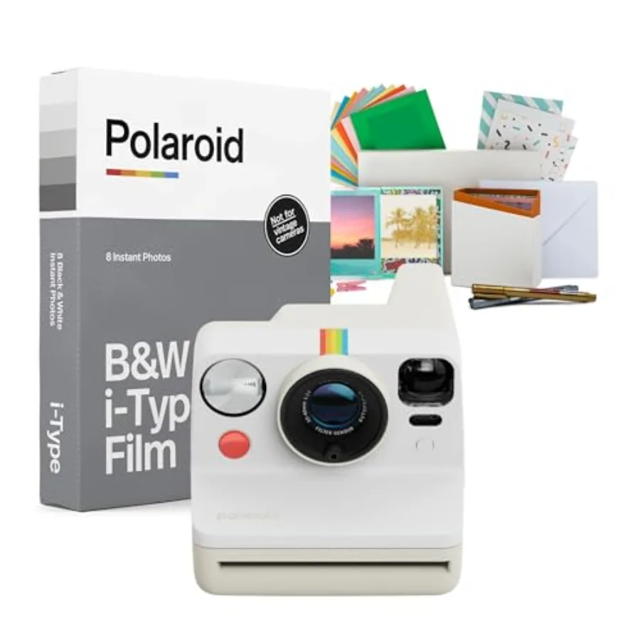 Instant camera for casual photography, plastic body, Pebble White color, two-lens autofocus system
Instant camera for casual photography, plastic body, Pebble White color, two-lens autofocus system