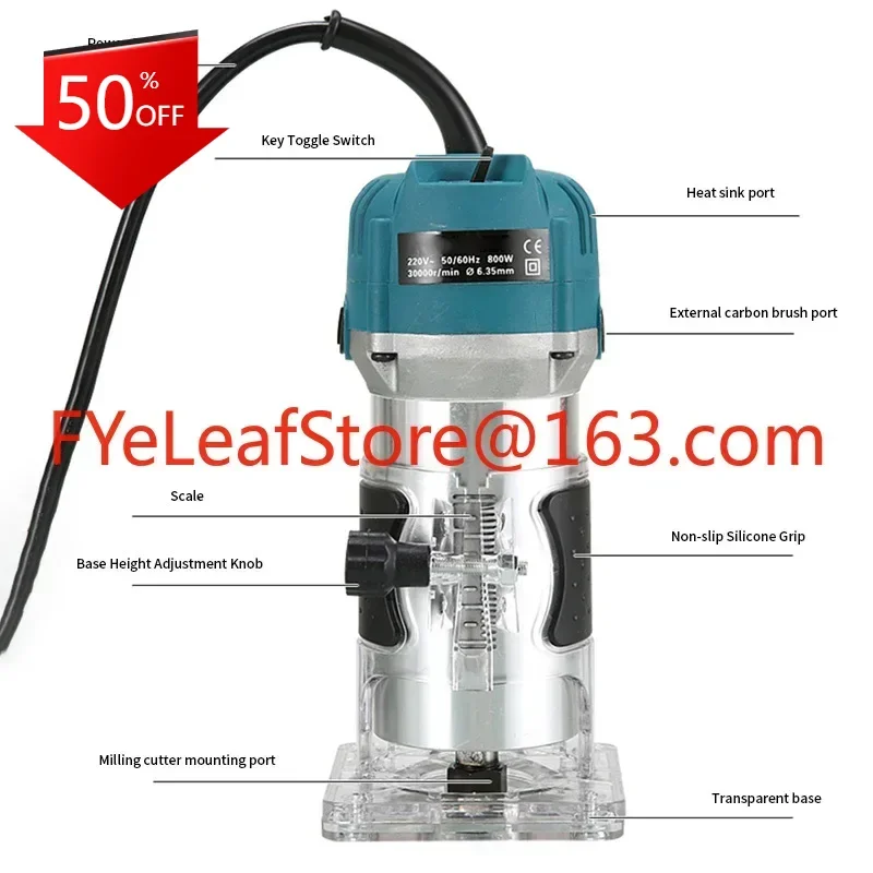 800W Compact Wood Router Tool Handheld Palm Routers for DIY Woodworking Handicraft
800W Compact Wood Router Tool Handheld Palm Routers for DIY Woodworking Handicraft