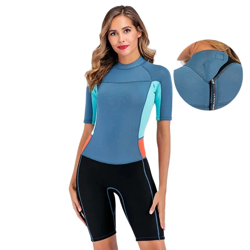 Women's Back Zip Short Sleeve Wetsuit 2mm Rubber Swimsuit Diving Snorkeling Beach
Women's Back Zip Short Sleeve Wetsuit 2mm Rubber Swimsuit Diving Snorkeling Beach