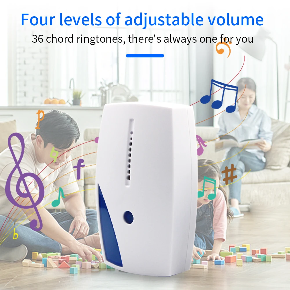 Wireless Doorbell Driveway Alarm PIR Motion Sensor 315MHz 70M Long Range 38 Tunes USB Power Transmitter Receiver Elderly Pager
Wireless Doorbell Driveway Alarm PIR Motion Sensor 315MHz 70M Long Range 38 Tunes USB Power Transmitter Receiver Elderly Pager