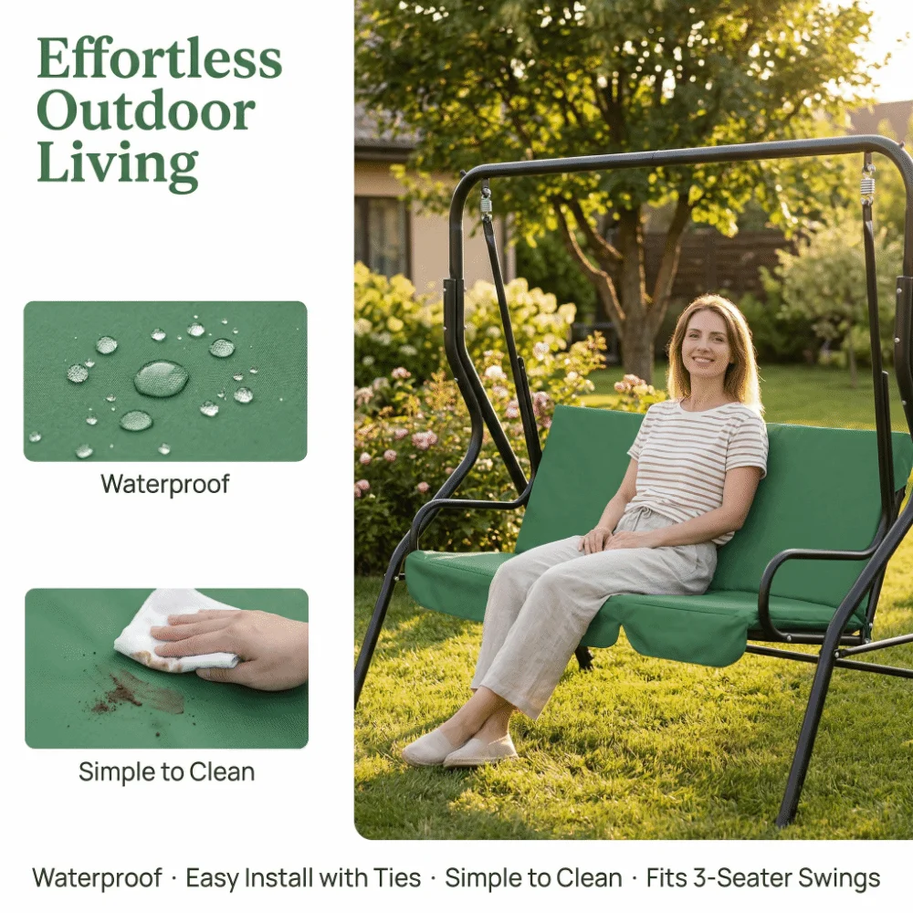 3 Seater Swing Cushion Cover with Ties Easy Clean Outdoor Swing Cushion Cover Foldable 150*50*10CM Swing Chair Cushion Cover
3 Seater Swing Cushion Cover with Ties Easy Clean Outdoor Swing Cushion Cover Foldable 150*50*10CM Swing Chair Cushion Cover