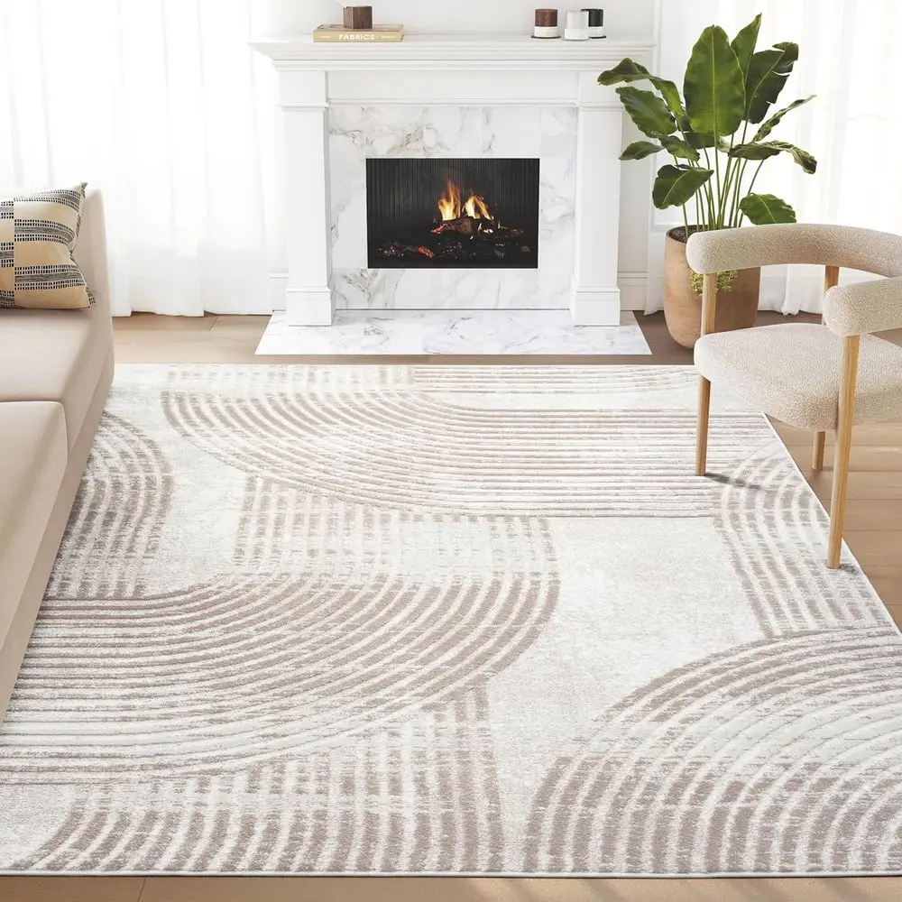 8' x 10' Cream Area Rug for Living Room or Bedroom - Century Modern, Durable and Easy to Clean
8' x 10' Cream Area Rug for Living Room or Bedroom - Century Modern, Durable and Easy to Clean