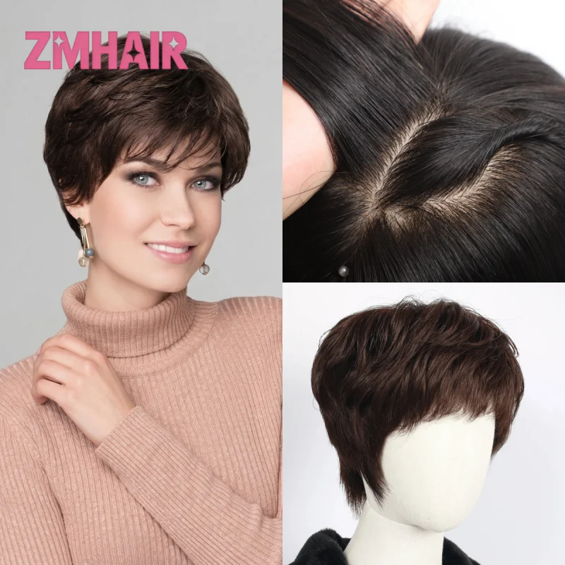 Hand Tied Silk Base Pixie Cut Wig #4 Dark Brown Remy Hair 100% European Human Hair 180% Full Density Natural Scalp Glueless Wig
Hand Tied Silk Base Pixie Cut Wig #4 Dark Brown Remy Hair 100% European Human Hair 180% Full Density Natural Scalp Glueless Wig