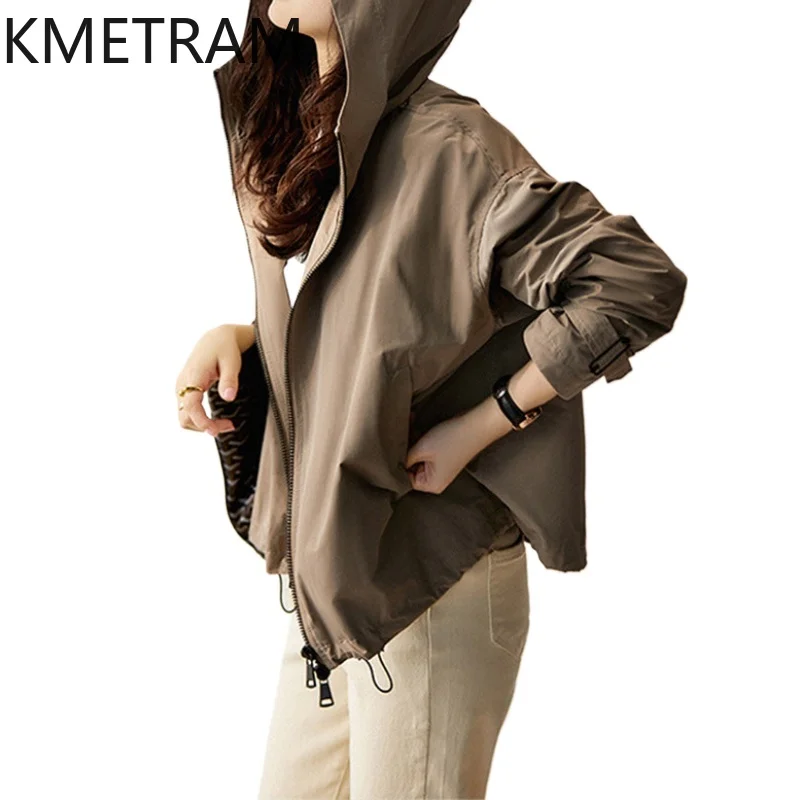 KMETRAM Hooded 58%Cotton Trench Coats High Quality New in Outerwears Fashion Coat Women Fall Clothes 2024 Women Ветровка Женская
KMETRAM Hooded 58%Cotton Trench Coats High Quality New in Outerwears Fashion Coat Women Fall Clothes 2024 Women Ветровка Женская