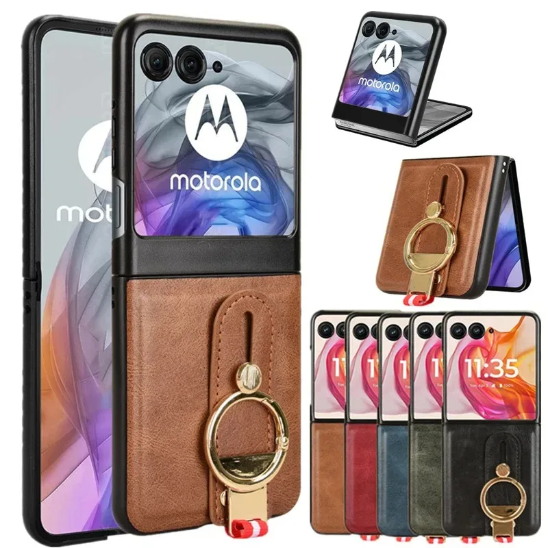 Роскошный кожаный браслет-держатель-подставка для телефона Motorola Moto Razr 60 Ultra 2025 Защитный чехол с кольцом-открывалкой Coque Fundas
Роскошный кожаный браслет-держатель-подставка для телефона Motorola Moto Razr 60 Ultra 2025 Защитный чехол с кольцом-открывалкой Coque Fundas