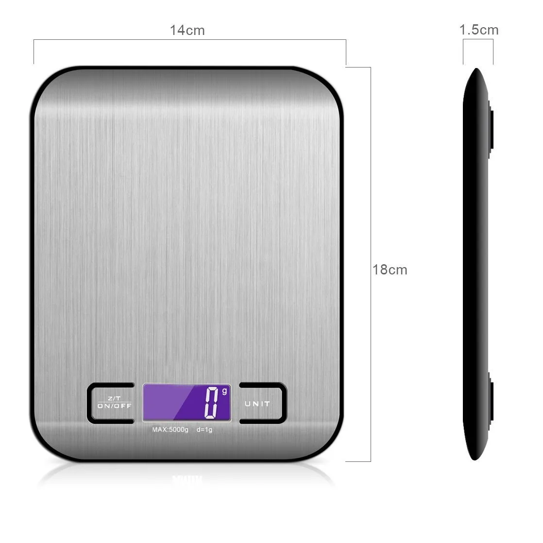 Digital Stainless Steel Kitchen Scale with LCD Display Multi-Unit Conversion & Battery Power for Food Weighing
Digital Stainless Steel Kitchen Scale with LCD Display Multi-Unit Conversion & Battery Power for Food Weighing