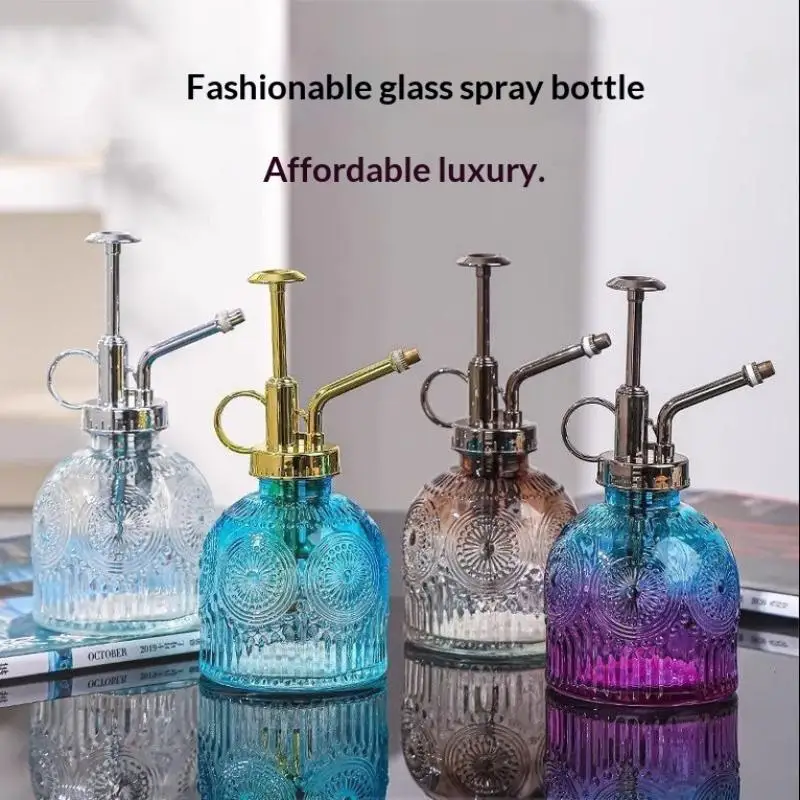 1Pc Glass Watering Spray Bottle Vintage Plastic Top Pump Watering Can Colored Glass Spary Bottle Plant Mister For House Plants
1Pc Glass Watering Spray Bottle Vintage Plastic Top Pump Watering Can Colored Glass Spary Bottle Plant Mister For House Plants
