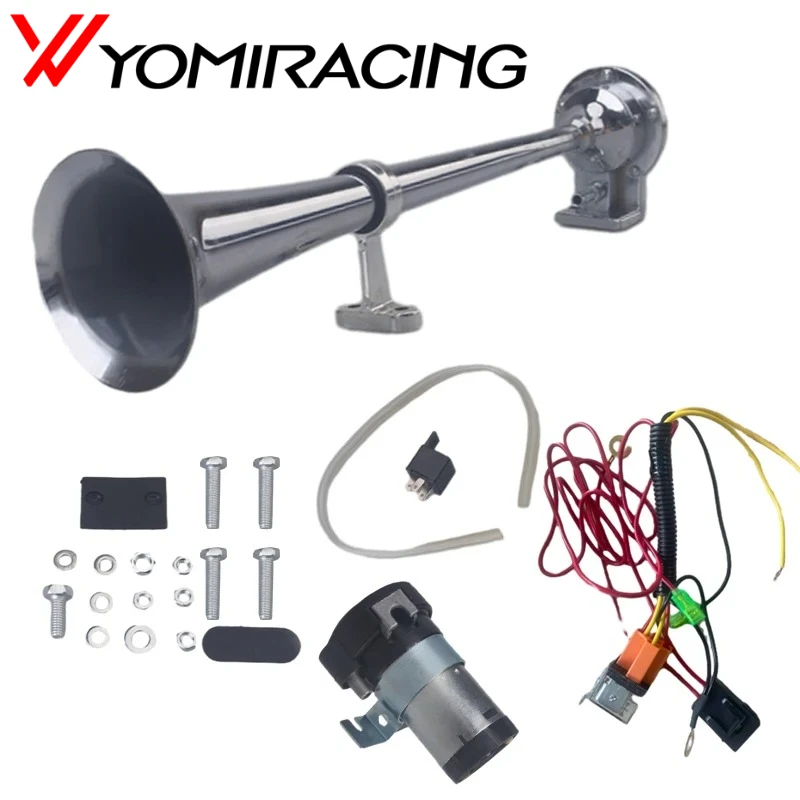 Universal 17inch 12V Compressor 150DB Super Loud Air Hose Car Horn Speaker Single Trumpet Car Air Horn for Truck Boat Motorcycle
Universal 17inch 12V Compressor 150DB Super Loud Air Hose Car Horn Speaker Single Trumpet Car Air Horn for Truck Boat Motorcycle