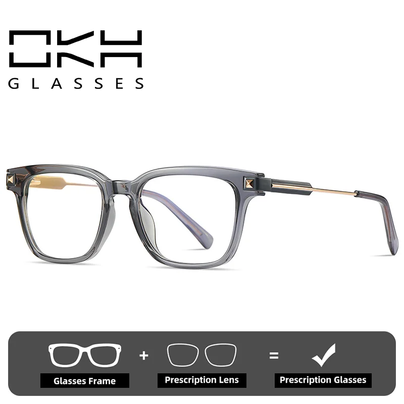 OKH Men's Square Frame New Women Anti-blue Light Reading Glasses Frame Metal Slingshot Double-color Prescription Myopia Glasses
OKH Men's Square Frame New Women Anti-blue Light Reading Glasses Frame Metal Slingshot Double-color Prescription Myopia Glasses