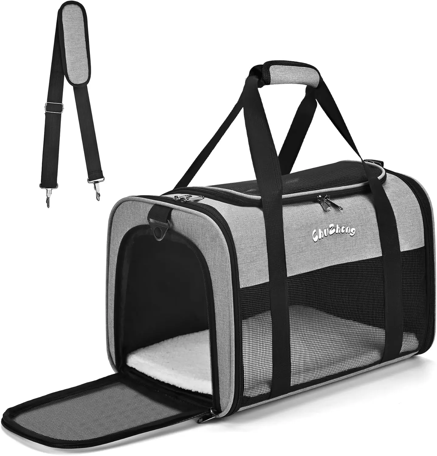 Cat Dog Carrier for Small Medium Cats Puppies up 18 Lbs Grey Soft Sided Cat Bag Airline Approved,Collapsible Pet Travel Carrier
Cat Dog Carrier for Small Medium Cats Puppies up 18 Lbs Grey Soft Sided Cat Bag Airline Approved,Collapsible Pet Travel Carrier