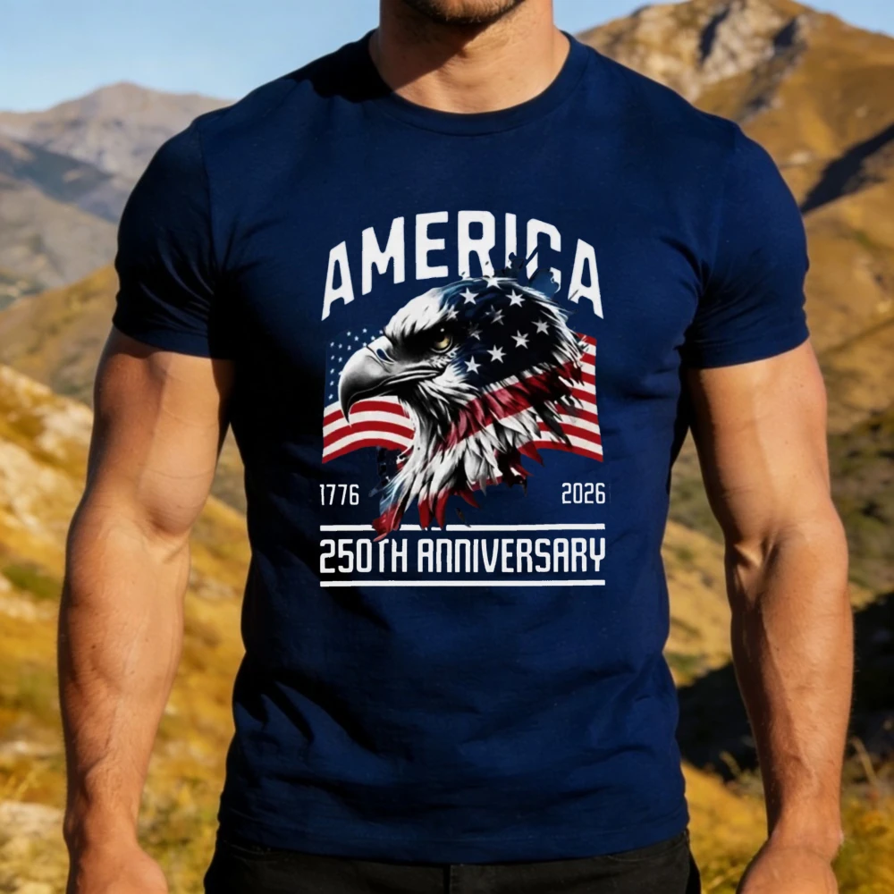 United States 250th Anniversary Eagle T-Shirt Patriotic Independence Day Tee Modern and Trendy Cool Gift Shirt Men Casual Tshirt
United States 250th Anniversary Eagle T-Shirt Patriotic Independence Day Tee Modern and Trendy Cool Gift Shirt Men Casual Tshirt