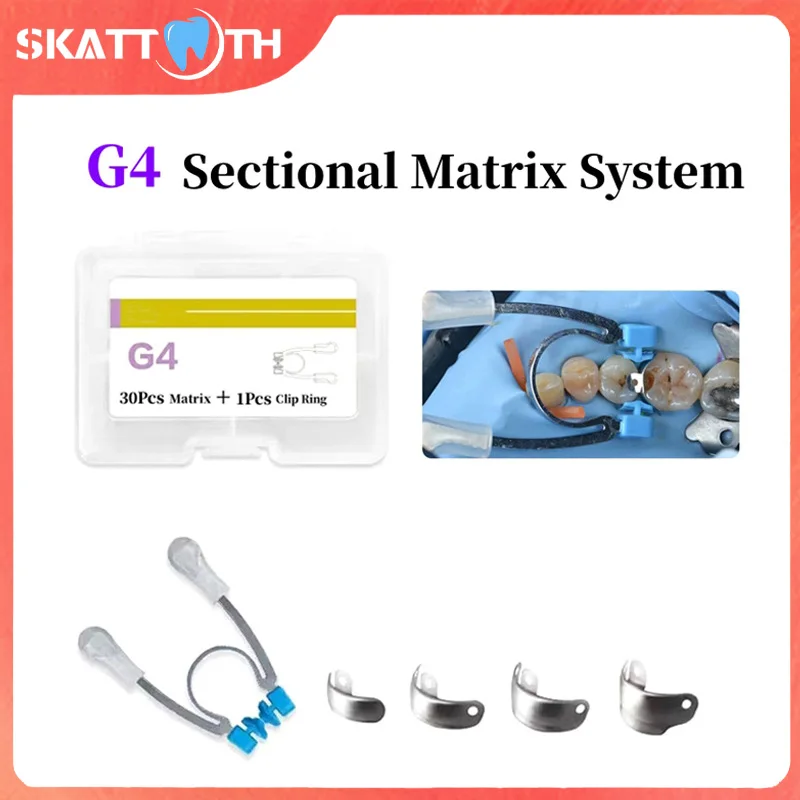 30Pcs Dental Sectional Contoured Matrix System G4 Metal Matrices Matrix Bands Refill +1Pcs Clip Ring Dentistry Material Tools
30Pcs Dental Sectional Contoured Matrix System G4 Metal Matrices Matrix Bands Refill +1Pcs Clip Ring Dentistry Material Tools